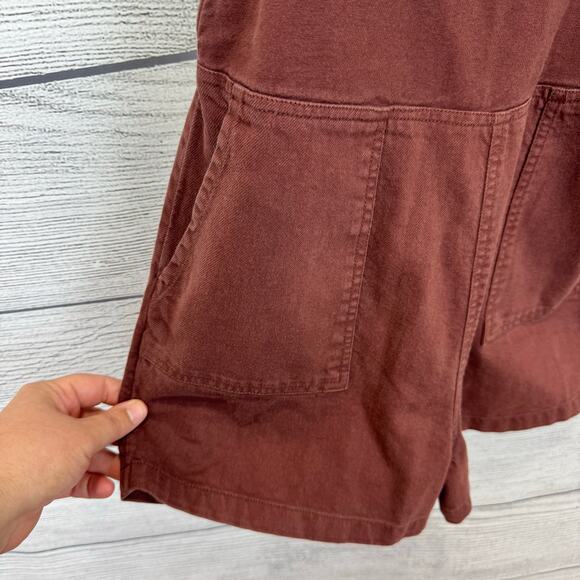 Roxy Women's Brown Cotton Summer Short Overalls Size Small - Picture 4 of 8